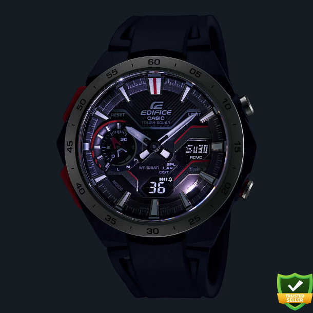 ECD3326-RD61 Velocity Fusion X – Premium Solar-Powered Hybrid Sports Watch